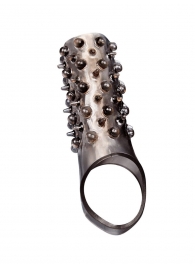 Дымчатая насадка на пенис с шипами и выпуклостями - 12,5 см. - Sex Expert - в Тамбове купить с доставкой