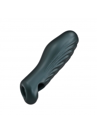 Серая силиконовая насадка на пенис с подхватом Manwan Ryzer - Manwan - в Тамбове купить с доставкой