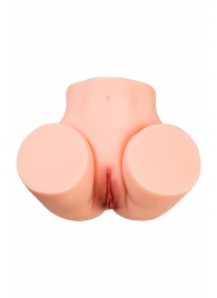 Телесный мастурбатор в форме попки с 2 любовными входами - No Name - в Тамбове купить с доставкой