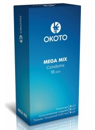 Презервативы OKOTO Mega Mix - 18 шт. - Sitabella - купить с доставкой в Тамбове