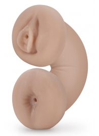 Телесный люминесцентный двусторонний мастурбатор Tasha - Blush Novelties - в Тамбове купить с доставкой