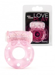 Розовое эрекционное виброкольцо с бабочкой - 1137 - в Тамбове купить с доставкой