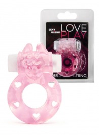 Розовое эрекционное виброкольцо в форме зайчика - 1137 - в Тамбове купить с доставкой