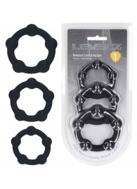 Набор из 3 эрекционных колец Beaded Silicone Cockring Set - Shots Media BV - в Тамбове купить с доставкой