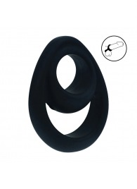 Черное эрекционное кольцо Double Ergo Silicone Cockring - Shots Media BV - в Тамбове купить с доставкой