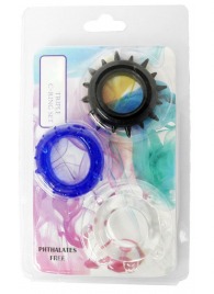 Набор из 3 эрекционных колец разного цвета и рельефа - Boys of Toys - в Тамбове купить с доставкой
