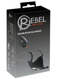 Черная вибронасадка для эрекции и стимуляции мошонки Cock ring with RC ball massager - Orion - в Тамбове купить с доставкой