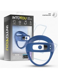 Синее интерактивное эрекционное виброкольцо Rank - Intoyou - в Тамбове купить с доставкой