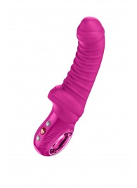 Лиловый вибратор Tiger с ребрышками - 22,5 см. - Fun Factory