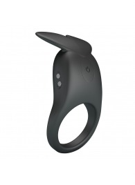 Черное перезаряжаемое виброкольцо Carlton - Baile - в Тамбове купить с доставкой