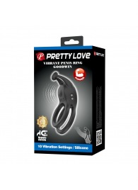 Черное перезаряжаемое виброкольцо Goodwin - Baile - в Тамбове купить с доставкой