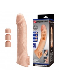 Телесный фаллоудлинитель с подхватом мошонки Silas - 26 см. - Baile - в Тамбове купить с доставкой