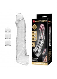 Прозрачный фаллоудлинитель с подхватом мошонки Silas - 26 см. - Baile - в Тамбове купить с доставкой