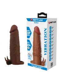 Коричневая насадка на пенис Quillon - 20 см. - Baile - в Тамбове купить с доставкой