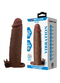 Коричневая насадка на пенис Xerxes - 22 см. - Baile - в Тамбове купить с доставкой