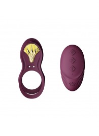Фиолетовое эрекционное виброкольцо Bayek с пультом ДУ - Zalo - в Тамбове купить с доставкой