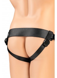 Телесный фаллопротез на черных ремнях Conall - 15 см. - ToyFa - купить с доставкой в Тамбове