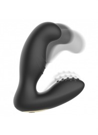 Черный вибромассажер простаты с ротацией и пультом ДУ - Ibiza - в Тамбове купить с доставкой