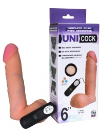 Фаллическая насадка Харнесс UNICOCK 6  с вибрацией - 18 см. - LOVETOY (А-Полимер) - купить с доставкой в Тамбове