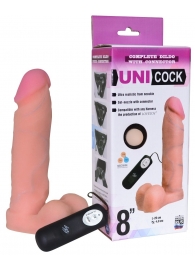 Фаллическая насадка Харнесс UNICOCK 8  с вибрацией - 20 см. - LOVETOY (А-Полимер) - купить с доставкой в Тамбове