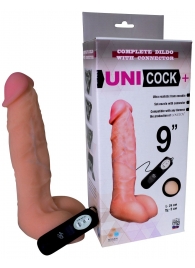 Фаллическая насадка Харнесс UNICOCK 9  с вибрацией - 24 см. - LOVETOY (А-Полимер) - купить с доставкой в Тамбове