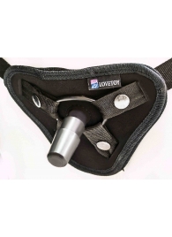 Страпон с 2 насадками и вибрацией UniStrap - 19 и 12 см. - LOVETOY (А-Полимер) - купить с доставкой в Тамбове