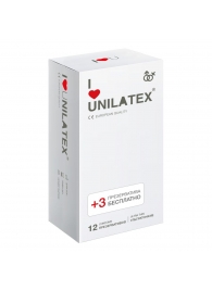 Ультратонкие презервативы Unilatex Ultra Thin - 12 шт. + 3 шт. в подарок - Unilatex - купить с доставкой в Тамбове
