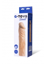 Насадка с ярко выраженной головкой и рельефным стволом - 19 см. - A-toys - в Тамбове купить с доставкой