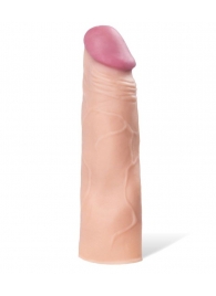 Реалистичная насадка с ярко выраженной головкой - 16,5 см. - A-toys - в Тамбове купить с доставкой Реалистичная насадка с ярко выраженной головкой - 16,5 см. - A-toys - в Тамбове купить с доставкой