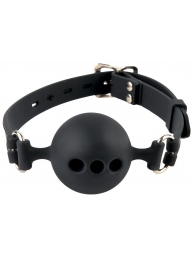 Силиконовый кляп-шар с отверстиями для дыхания Silicone Breathable Ball Gag Small - Pipedream - купить с доставкой в Тамбове