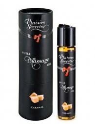Массажное масло с ароматом карамели Huile de Massage Gourmande Caramel - 59 мл. - Plaisir Secret - купить с доставкой в Тамбове