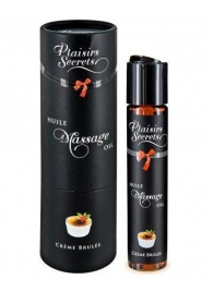 Массажное масло с ароматом крем брюле Huile de Massage Gourmande Creme Brulée - 59 мл. - Plaisir Secret - купить с доставкой в Тамбове