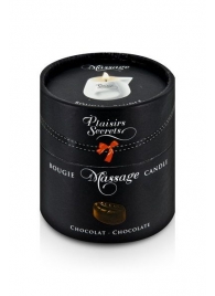 Массажная свеча с ароматом шоколада Bougie de Massage Gourmande Chocolat - 80 мл. - Plaisir Secret - купить с доставкой в Тамбове