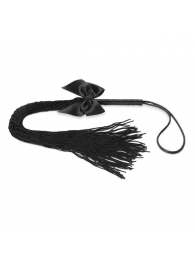 Чёрная плётка Lilly Whip Bijoux - Bijoux Indiscrets - купить с доставкой в Тамбове