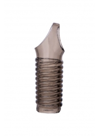 Дымчатая насадка с рёбрышками и подхватом мошонки ToyFa XLover - 12,5 см. - ToyFa - в Тамбове купить с доставкой