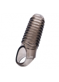 Дымчатая насадка с рёбрышками и подхватом мошонки ToyFa XLover - 12,5 см. - ToyFa - в Тамбове купить с доставкой