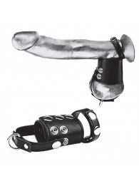 Кольцо на член и мошонку Cock Ring With 2  Ball Stretcher And Optional Weight Ring - BlueLine - в Тамбове купить с доставкой