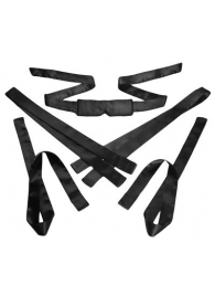 Бондажный набор из сатиновых лент Bordeaux 5 Piece Satin Bondage Set - XR Brands - купить с доставкой в Тамбове