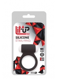 Чёрное эрекционное виброкольцо LIT-UP SILICONE STIMU RING 3 BLACK - Dream Toys - в Тамбове купить с доставкой
