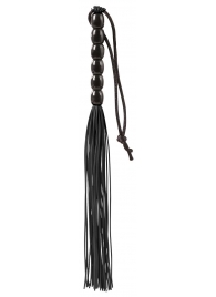 Чёрная мини-плеть из резины Rubber Mini Whip - 22 см. - Blush Novelties - купить с доставкой в Тамбове