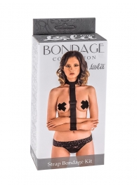 Ошейник с длинной лентой и наручниками Strap Bondage Kit Plus Size - Lola Games - купить с доставкой в Тамбове