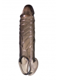 Дымчатая фаллическая насадка с подхватом и закрытой головкой - 16,2 см. - ToyFa - в Тамбове купить с доставкой