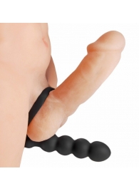 Насадка для двойного проникновения Double Fun Cock Ring with Double Penetration Vibe - XR Brands - в Тамбове купить с доставкой