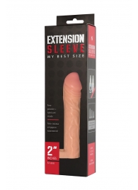 Телесная насадка-удлинитель Extension sleeve с подхватом - 17 см. - Sitabella - в Тамбове купить с доставкой
