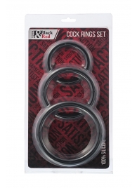 Набор из 3 чёрных эрекционных колец - ToyFa - в Тамбове купить с доставкой