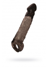 Чёрная насадка на пенис Tс подхватом - 19,5 см. - ToyFa - в Тамбове купить с доставкой