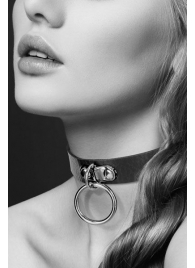 Узенький ошейник из полиуретана с кольцом - Bijoux Pour Toi - купить с доставкой в Тамбове