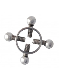 Серебристые зажимы для сосков на винтах - ToyFa - купить с доставкой в Тамбове