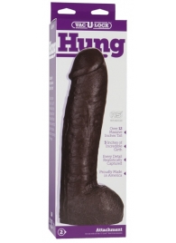 Большая насадка для трусиков Vac-U-Lock Realistic Hung - 31,7 см. - Doc Johnson - купить с доставкой в Тамбове