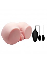 Телесный мастурбатор с двумя любовными тоннелями и вибрацией - Baile - в Тамбове купить с доставкой